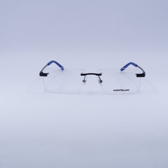 🕶️ New Montblanc MB0105O 001 Eyeglasses - Black Frame 57mm - Picture 2 of 10